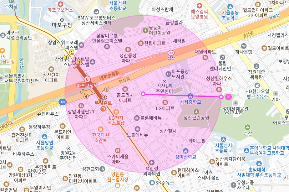성산동 월주차 _ 마포구청역 4번 출구 인근 월주차장
