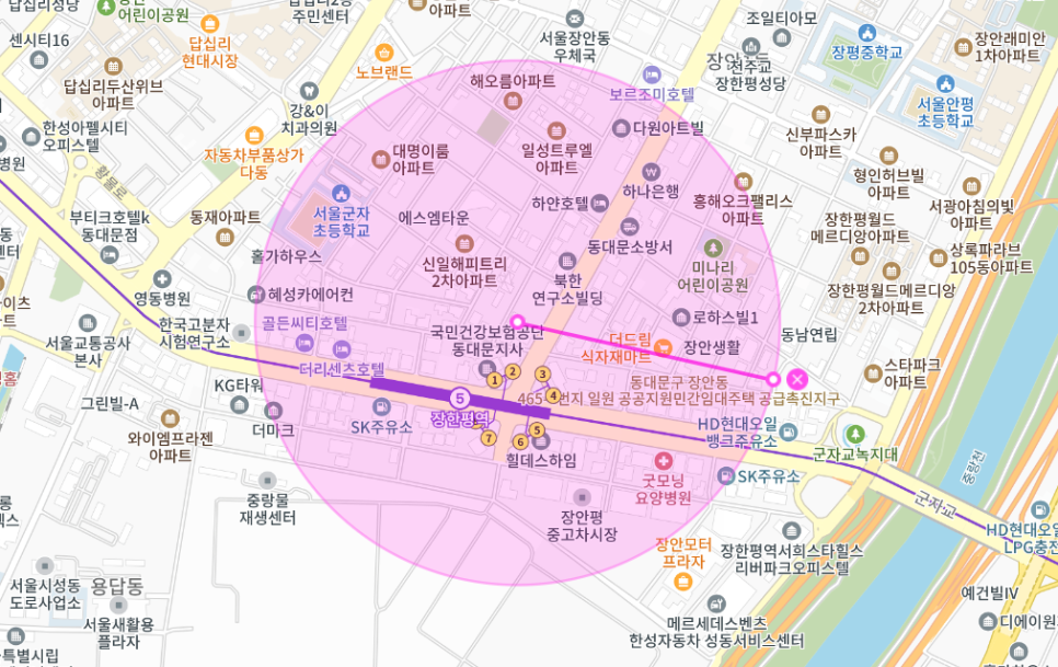 장한평역 월주차 _ 지하철 2번 출구 / 24시간 사용 / 기계식 주차장 /