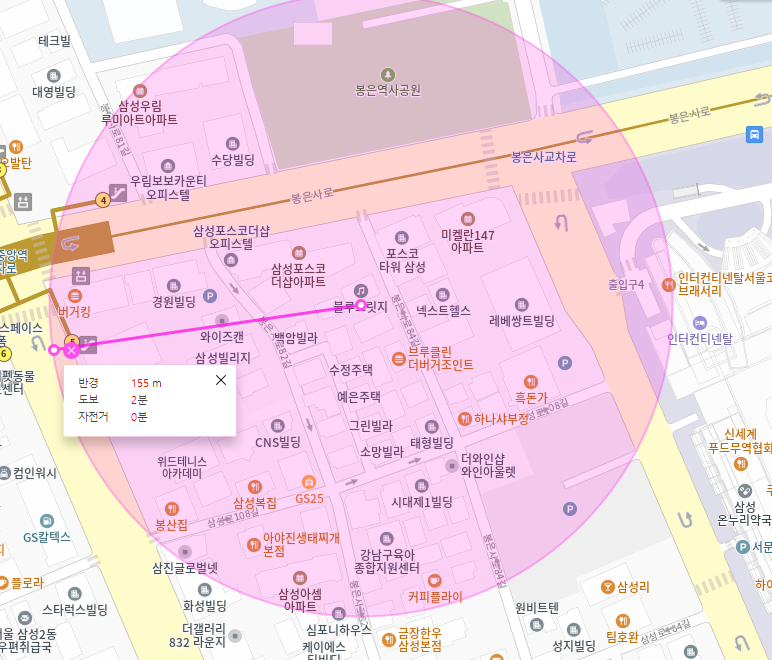 삼성동 월주차, 삼성 중앙역 인근 단일 주차장