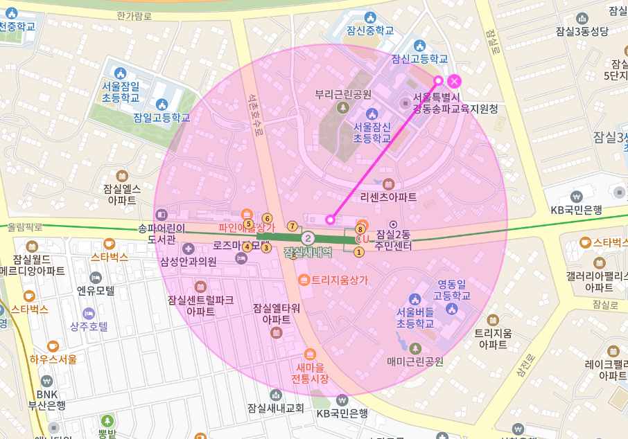 잠실새내 월주차 _ 잠실새내역 7번, 8번 출구에서 30초 걸리는 자주식 단일 주차장