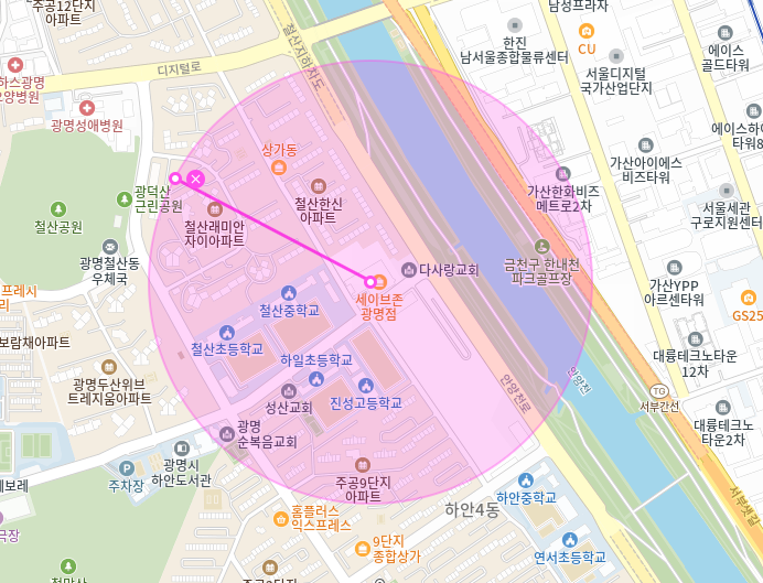 철산동 월주차_Tmap 제휴 세이브존 광명점 월주차장