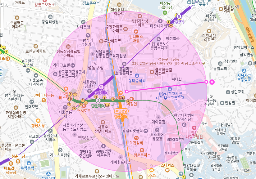 왕십리 월주차_ 환승역이 많아 편한 왕십리역 바로 앞 역세권 주차장