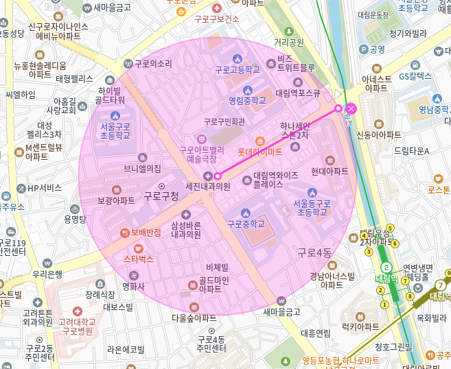 구로동 월주차_대림역, 구로구청 인근 단일 주차장