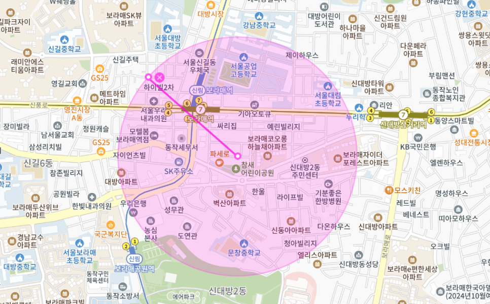 보라매역 월주차 _ 보라색 매? 아닙니다 지하철입니다! 평일 전용 월주차장