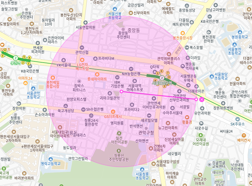 관악구 월주차_ 봉천동 서울대입구역 4번출구 인근 역세권/단일주차/지정석 주차장