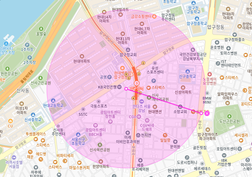 신사동 월주차_ 압구정역 5번출구 도보 1분거리 초초역세권 단일주차장