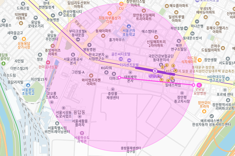 장한평역 월주차_ 8번출구 인근 도보 3분거리 역세권 기계식 주차장
