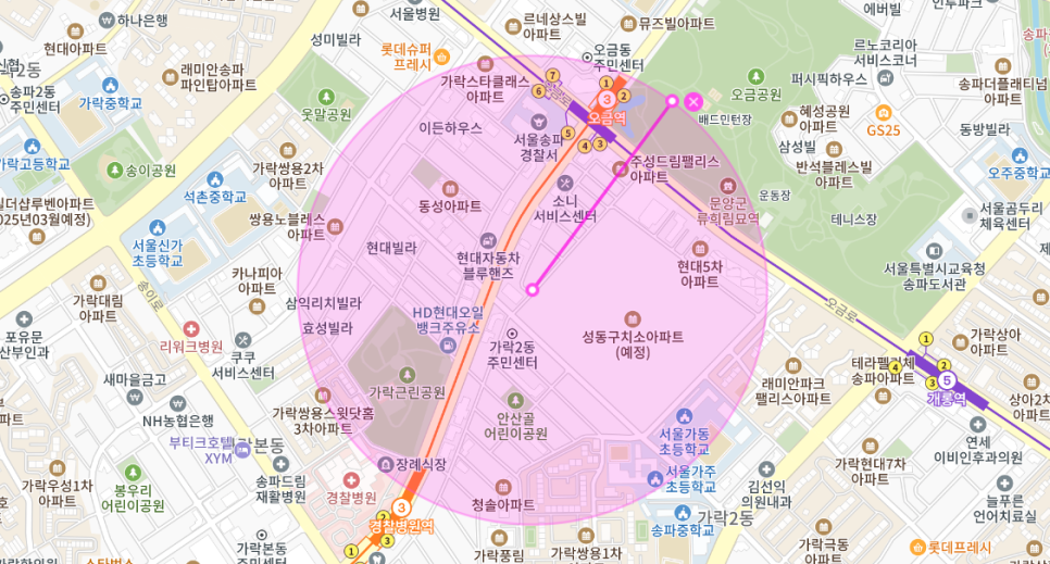 가락동 월주차 _ 가락2동 주민센터와 오금역 사이에 위치한 주차장