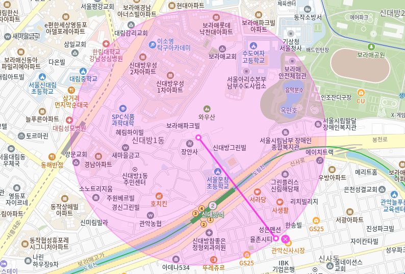 신대방동 월주차_ 신대방역 4번출구 인근 단일주차/지정석 주차장