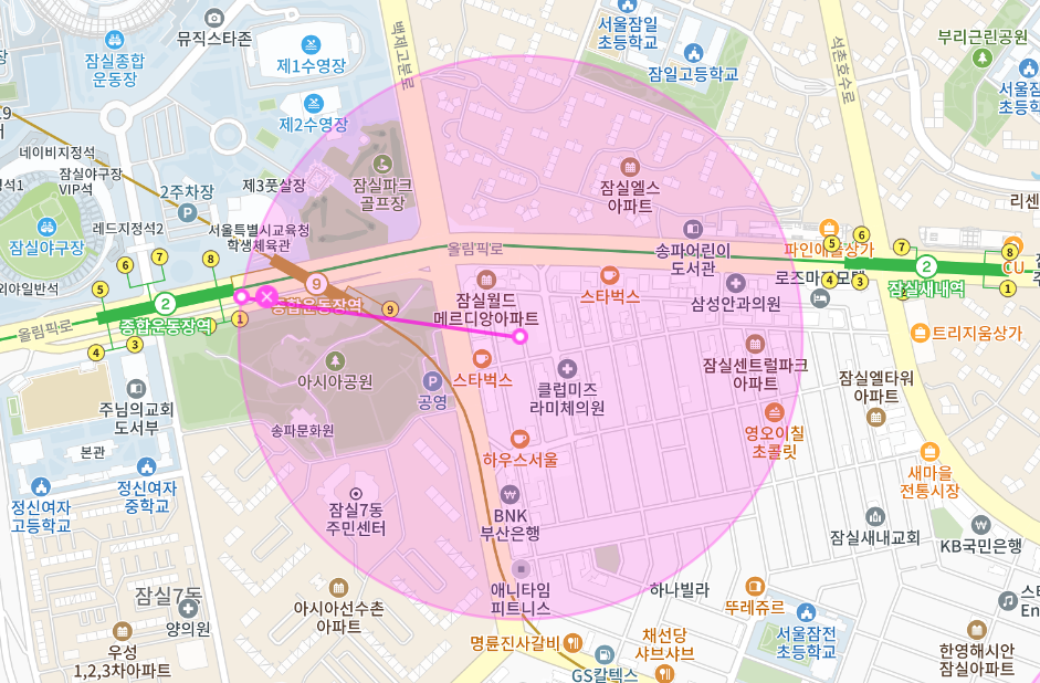 종합운동장역 월주차 _ 9번 출구 바로 앞 기계식 승용차 전용 주차장