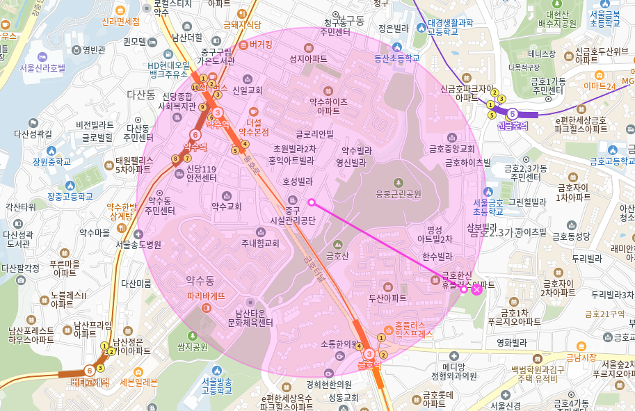 신당동 월주차_ 약수역/3분거리/단일주차/지정석 편하게 이용하세요