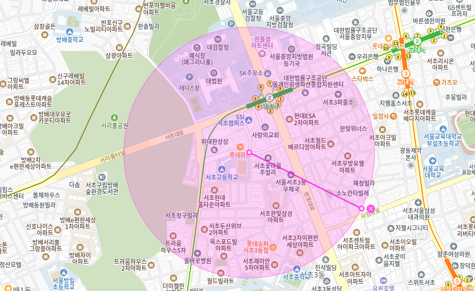 서초역 월주차_ 4번출구 인근/단일주차/지정석/역세권 주차장