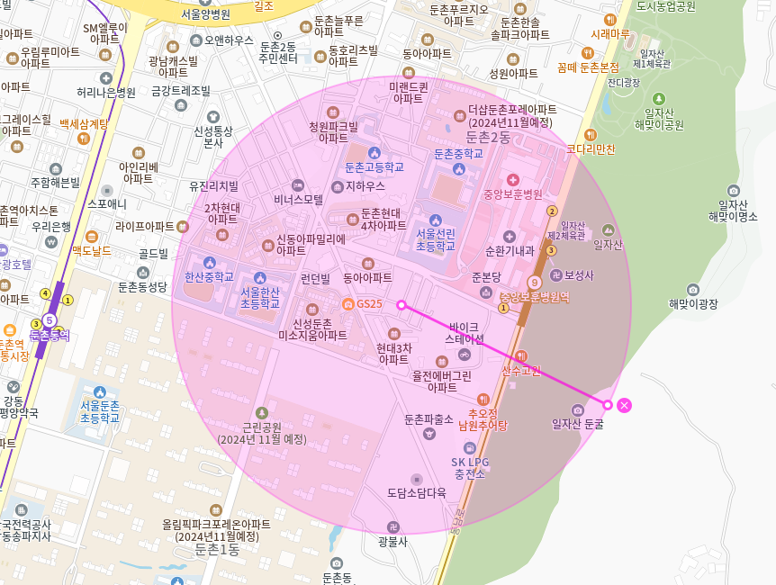 둔촌동 월주차_ 중앙보훈병원역/단일주차/지정석 전일제 주차장