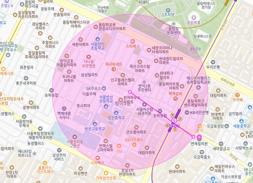 방이동 월주차_ 방이1동주민센터 인근 전일제 주차장