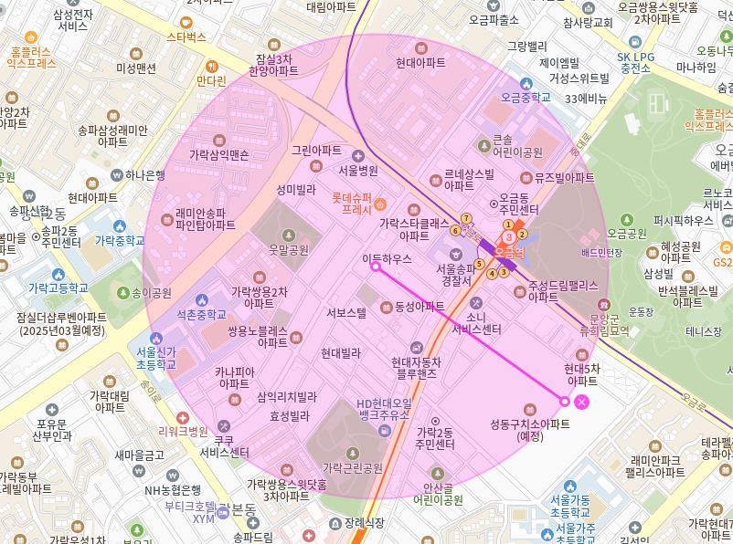 오금역 월주차_ 송파경찰서 인근 주차장