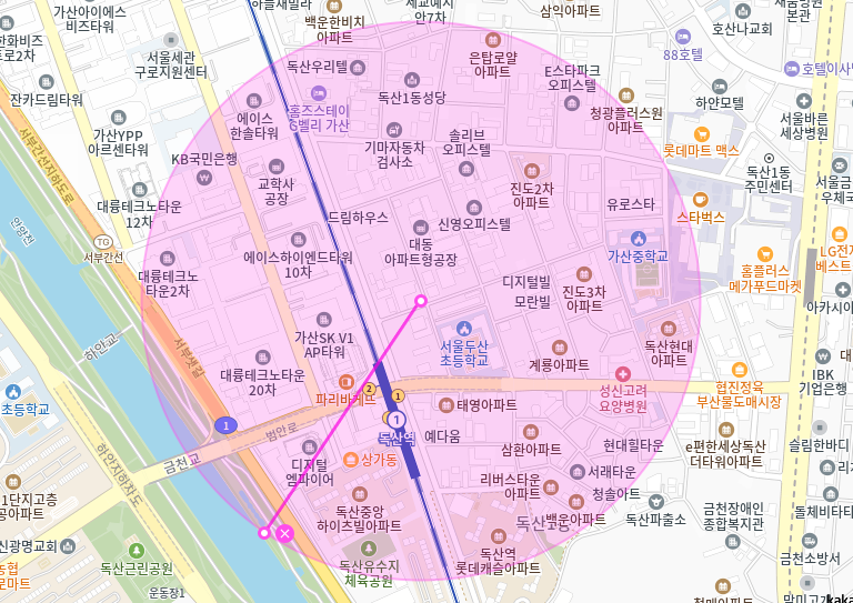 독산역 월주차_1번출구까지 도보 2분거리 초역세권 단일주차장