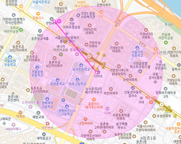 가양역 월주차_7번출구 도보 1분거리 초역세권 전일제 단일주차장
