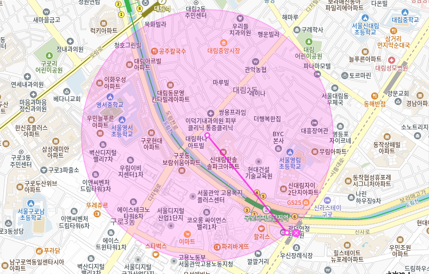 구로디지털단지역 월주차_구로디지털단지역 4번출구 도보 4분거리 역세권 월주차장