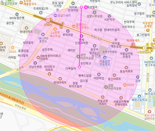 삼전동 월주차_삼전역 5번출구 도보 5분거리 전일제 주차장