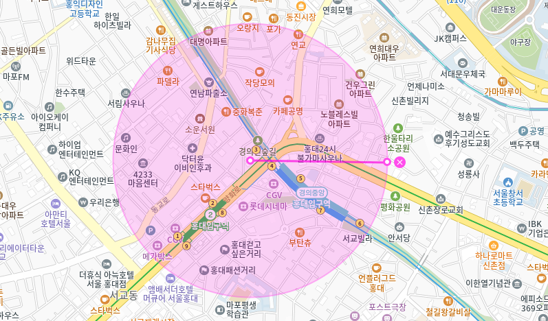 홍대입구역 월주차 _ 3번 출구 바로 앞에 있는 역세권 주차장