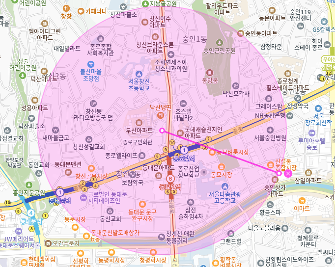 동묘앞역 월주차_1번출구까지 도보 1분거리 초역세권 전일제 단일주차장