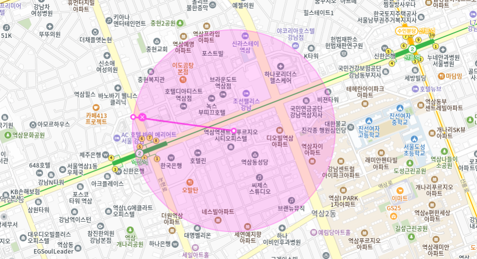 역삼역 월주차 _ 역삼역까지 5분이면 도착 가능