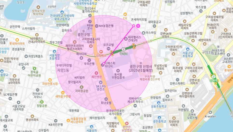 자양동 월주차 _ 구의역 4번 출구에서 도보 2분이면 주차 가능