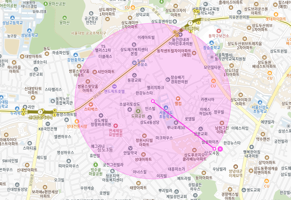 상도동 월주차_ 상도초등학교 인근 주차장