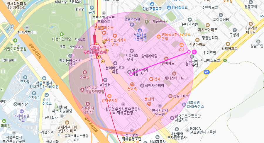 양재동 월주차 _ 양재시민의역 3번 출구 인근 월주차장 정보