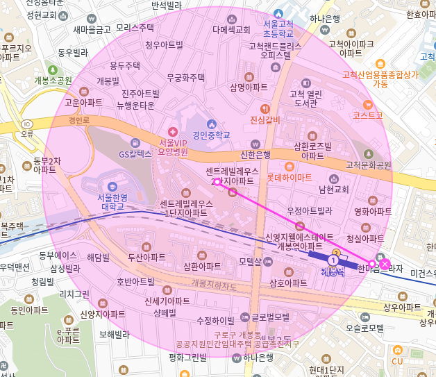 개봉역 월주차_2번출구 도보 4분 전일제 자주식 단일주차장