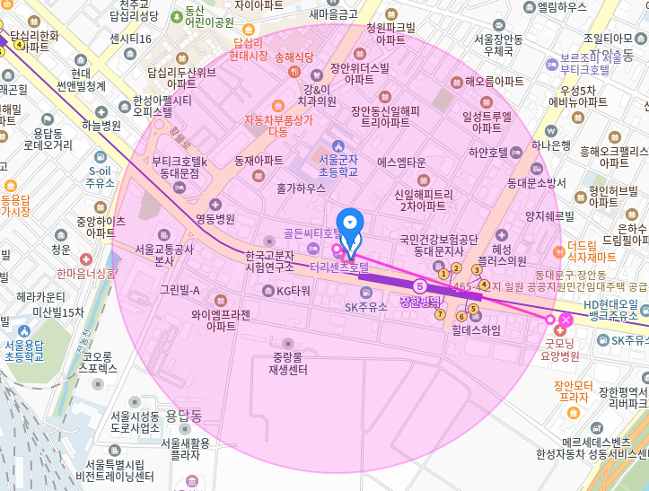 장한평역 월주차_1번출구 도보 3분 전일 24시 기계식 승용 주차장