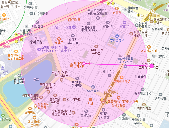 송파구 월주차_1번 출구 도보 5분 역세권 단일주차
