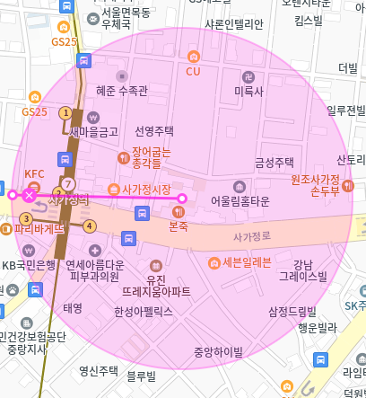사가정 월주차 / 사가정 4번출구 도보2분, 역세권, 기계식