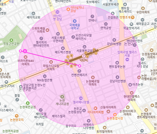 논현동 월주차_학동역 3번출구 도보 1분 초역세권 24시 단일주차