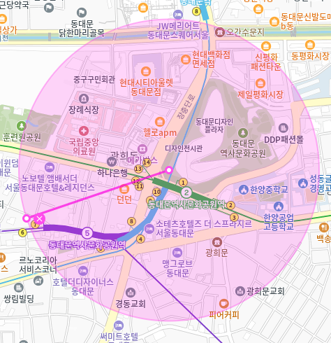 을지로 월주차장_동대문역사문화공원역 도보 4분 거리