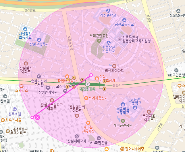 잠실 월주차_초역세권 8번출구 도보 1분,단일주차