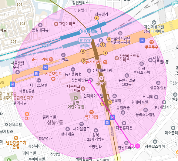 상봉역 월주차_상봉역 도보 7분 월주차장