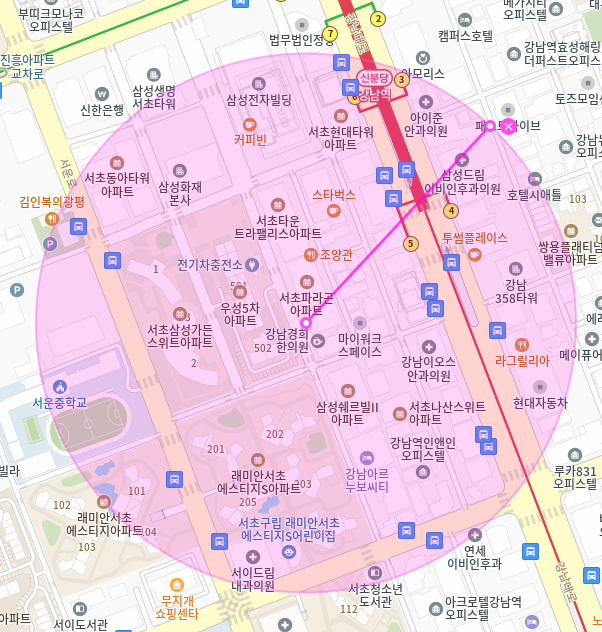 강남역 월주차_강남역 5번 출구 도보 9분 거리 월주차장
