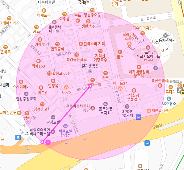 합정역 월주차_합정역 도보 8분 거리 월주차장