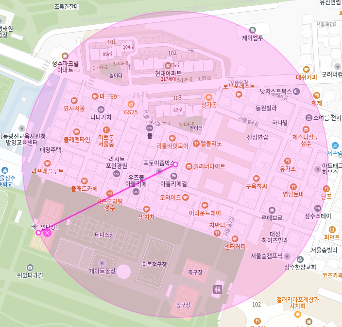 성수동 월주차_서울숲, 성수중, 성수고 인근 월주차장