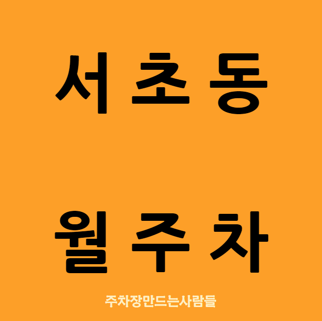 서초동 월주차 / 남부터미널 6번출구 도보3분, 기계식 RV 주차가능, 신규 주차장 대표 이미지