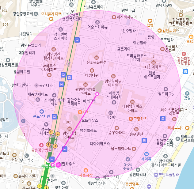 광안동 월주차 / 금련산역 1번출구 도보4분, 탑차 주차 가능, 신규 단일주차장