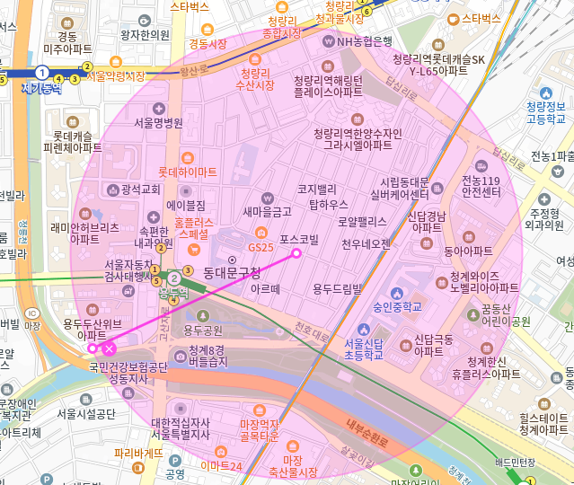 동대문 월주차_용두역 3번출구 도보 3분/단일주차/전일제