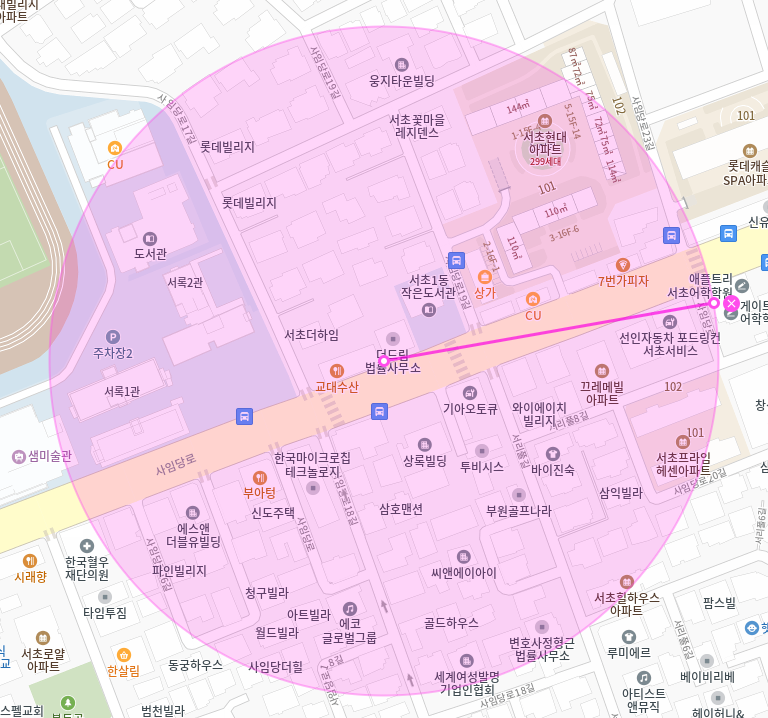 서초동 월주차 / 평일, 주말 24시간 주차 가능, 단일주차장
