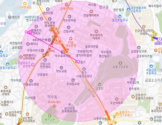 약수역 월주차_4번출구 인근/전일24시/자주식