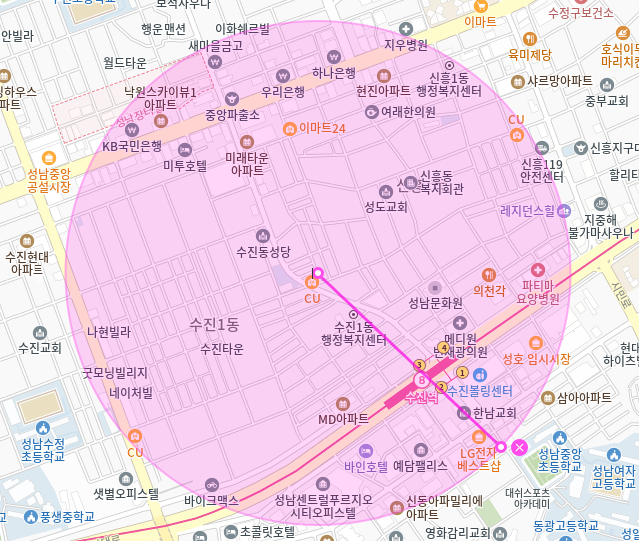 수진역 월주차_3번출구 인근 전일 24시 단일주차