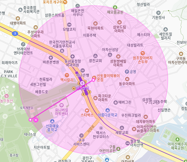 아차산역 월주차_1번출구 인근 전일 24시 주차장