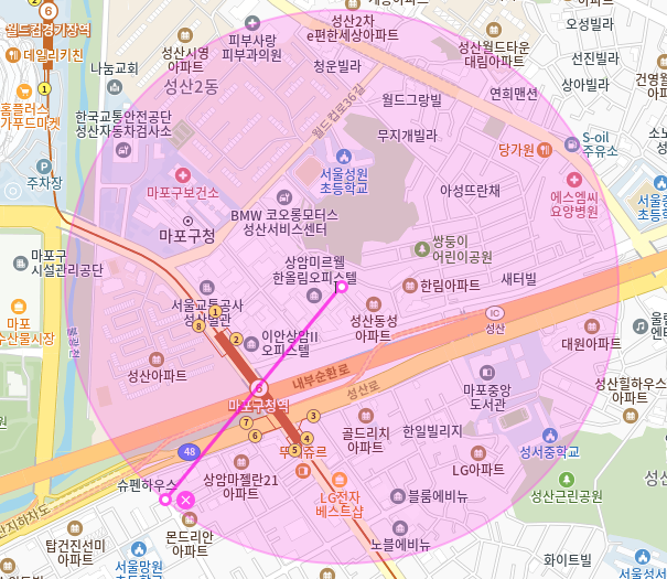 마포구청역 월주차_2번출구 도보 3분거리의 초역세권!단독 주차 가능