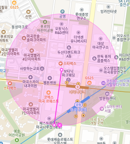 마곡나루역 월주차 1번출구 도보 1분, 차단기 있는 주차장 안심하고 이용하세요
