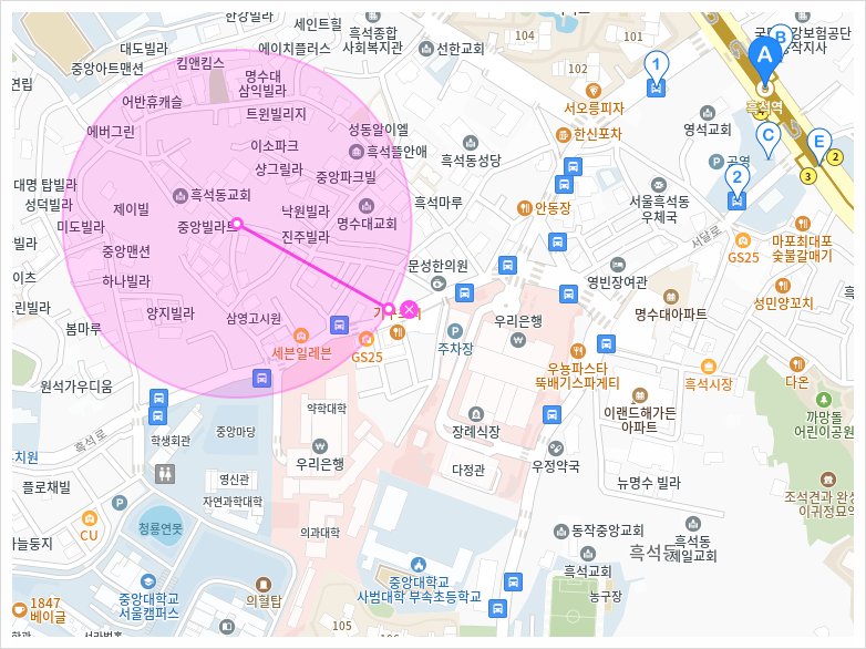 흑석동 월주차_흑석역과 중앙대학교 사이에 위치한 24시간 월주차장